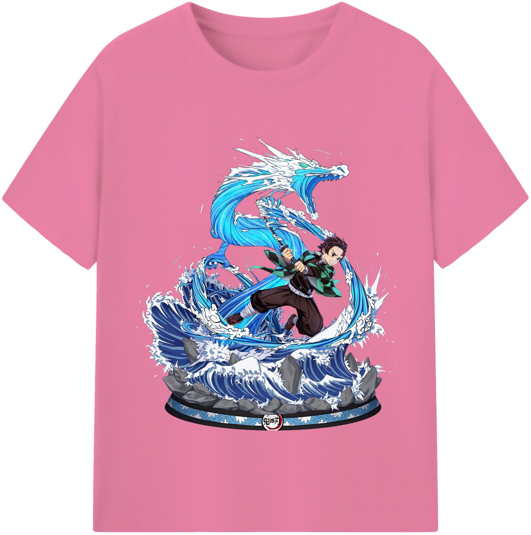 （画像用） 鬼滅の刃 竈門 炭治郎／かまど たんじろう Kamado Tanjirou 綿100％半袖Tシャツ（フロントプリント）